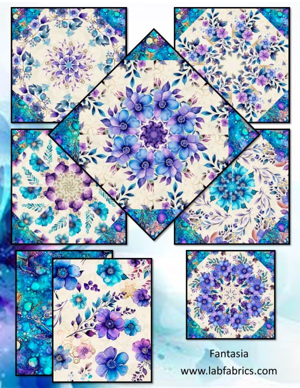 Fantasia Pre-Cut Kaleidoscope *Bundle* Kit (12-7" Blocks) - Image 2