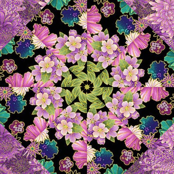 Shizuka Pre-Cut Kaleidoscope Quilt Kit (12-7" Blocks) - Image 2