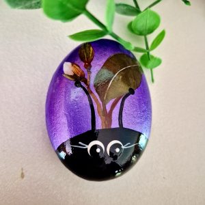 Painted Lady Bug Rocks - Purple Metallic Designed