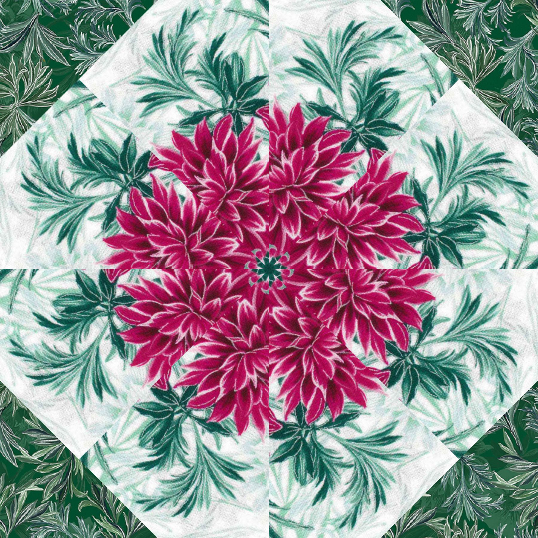 kaleidoscope quilting, pre cut quilt kit, christmas fabric