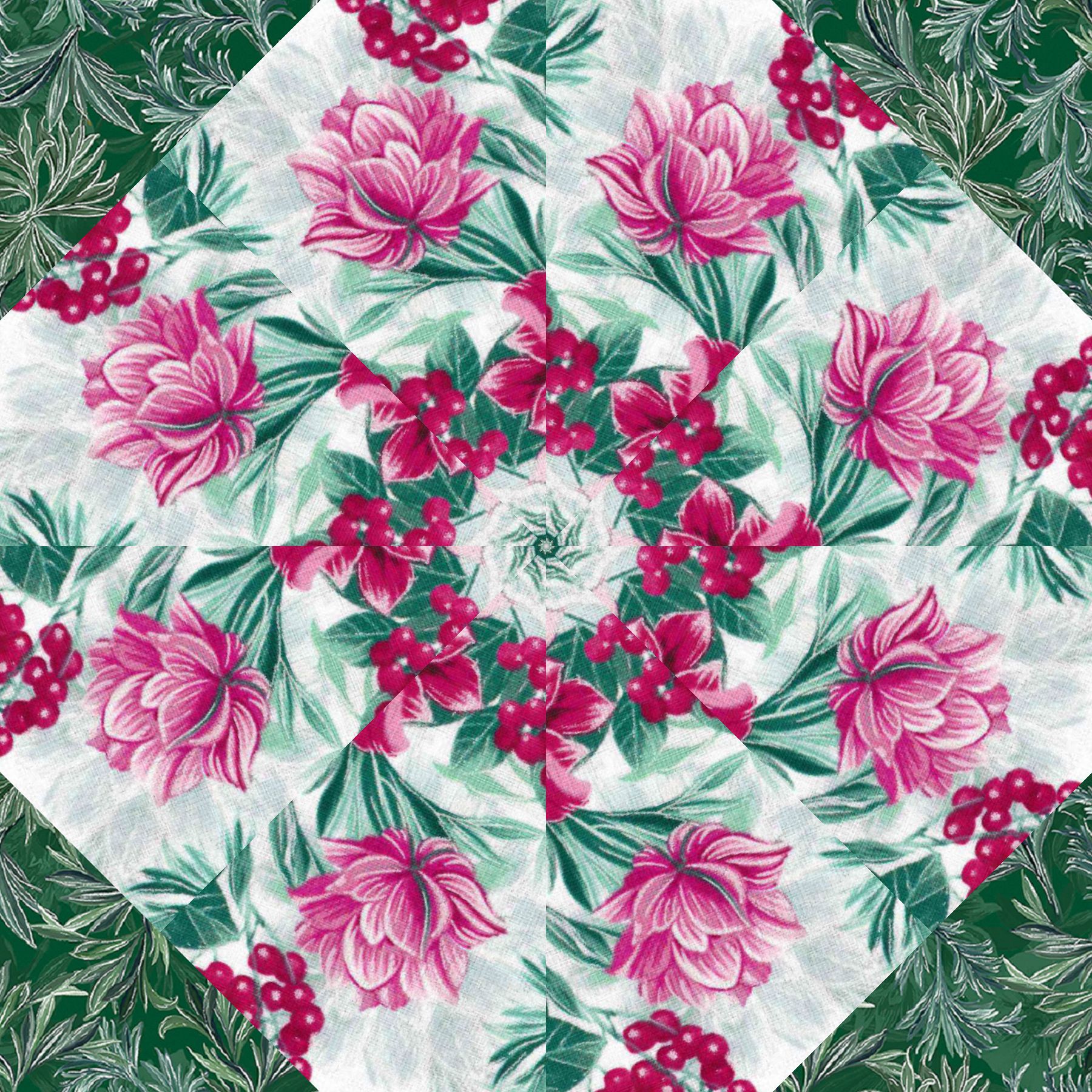 kaleidoscope quilting, pre cut quilt kit, christmas fabric