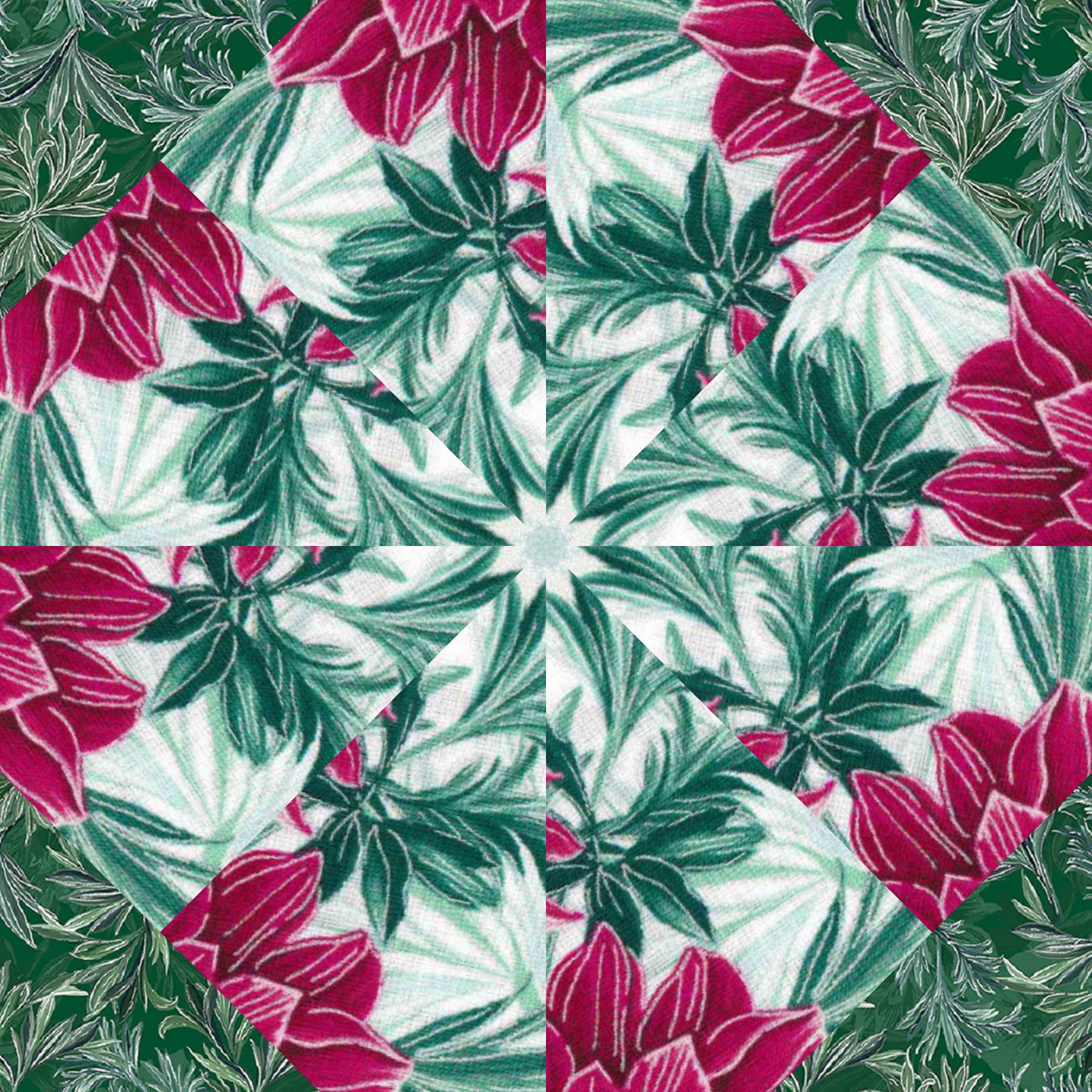 kaleidoscope quilting, pre cut quilt kit, christmas fabric