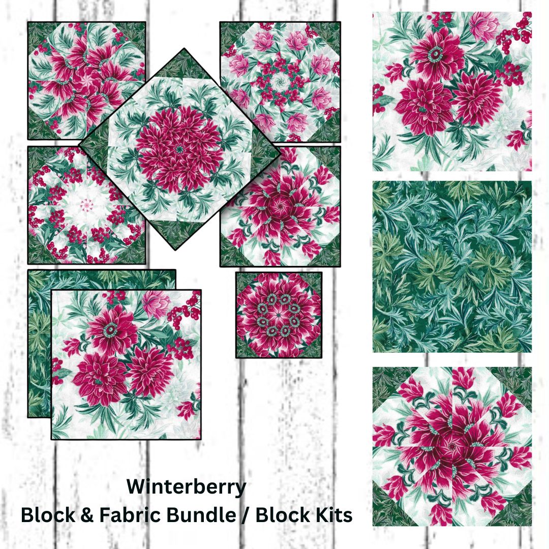 kaleidoscope quilting, pre cut quilt kit, christmas fabric
