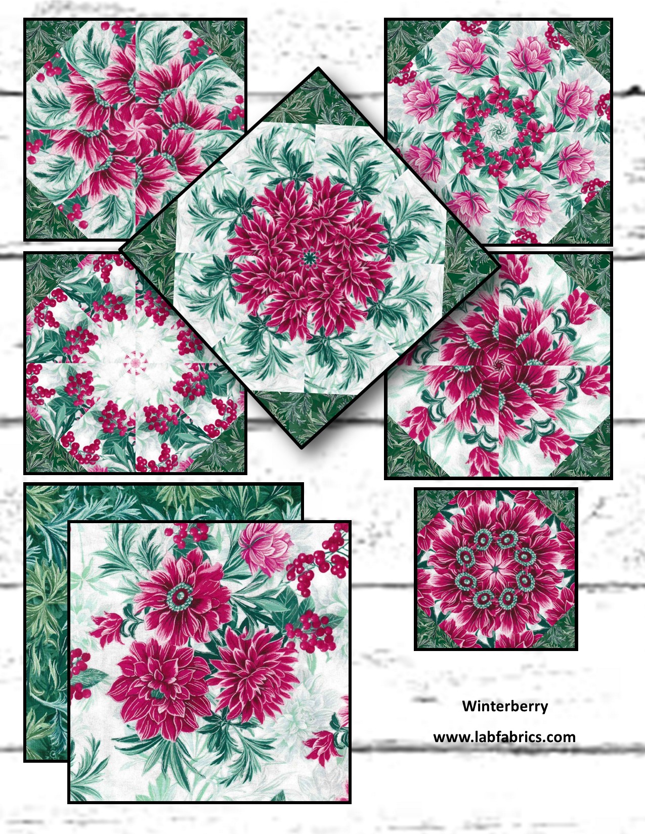 kaleidoscope quilting, pre cut quilt kit, christmas fabric