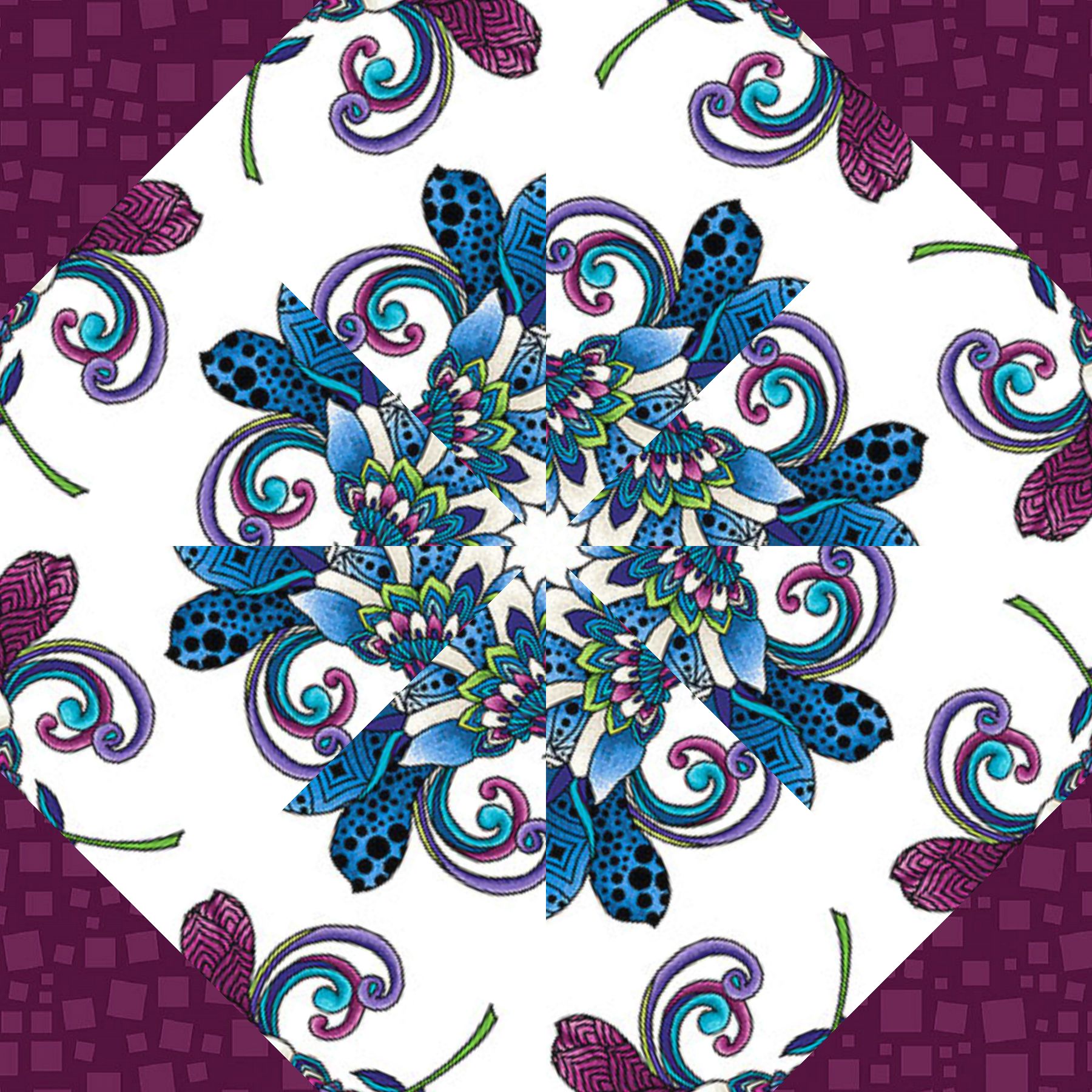 pre cut quilt kit, xanadu fabric