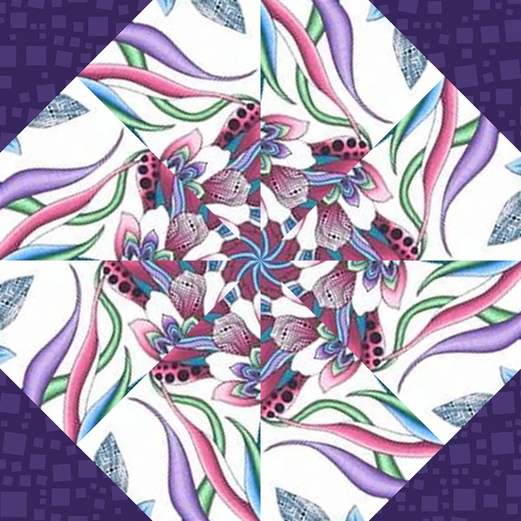 pre cut quilt kit, kaleidoscope quilting