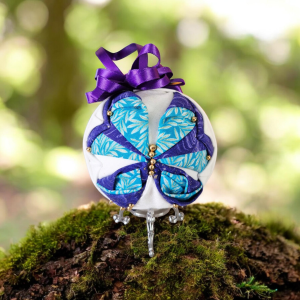 Handmade Butterfly Ornament 4" – Fabric Quilted Butterfly Decor – Unique Gift Idea – Year Round Gift – Home Decor
