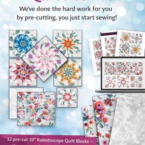 Moon Flowers Pre-Cut Kaleidoscope Quilt Kit (12-10" Blocks)