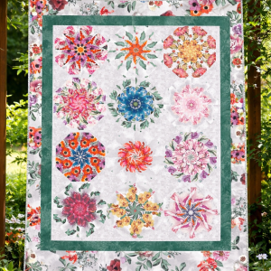 Moon Flower pre-cut Kaleidoscope Quilt Kit