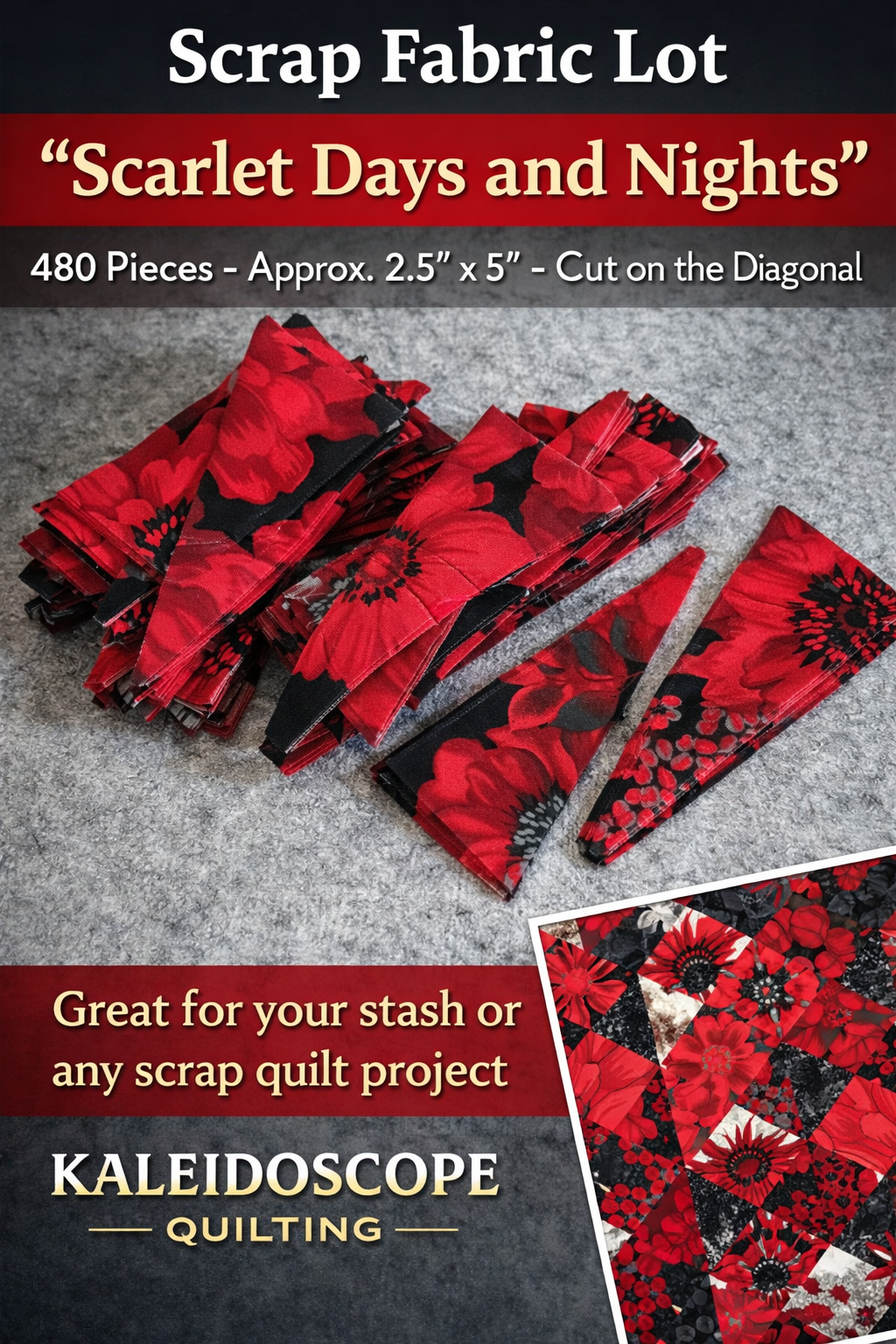 fabric scraps, great for scrap quiltling