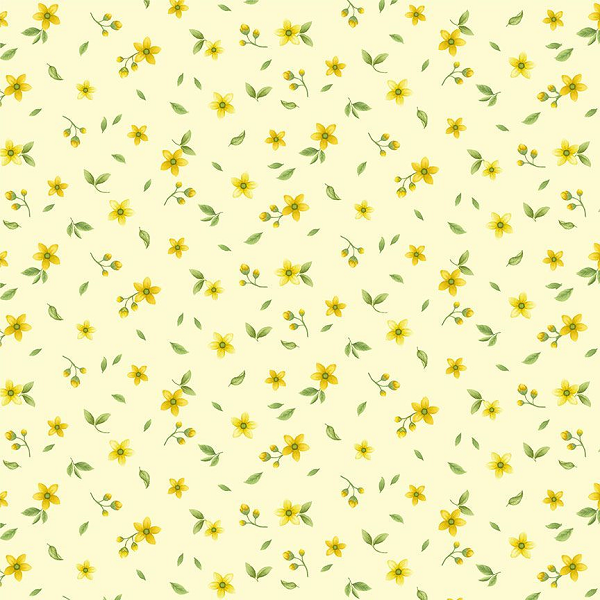 Yellow Florals, Floral Fabric (12 Pc FQ Set) - Image 5