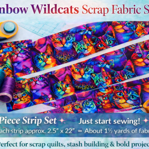 Fabric Scrap Strips / Rainbow Wildcats
