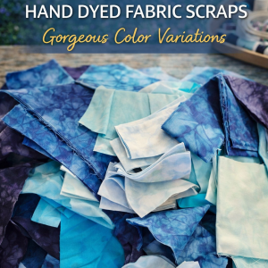 Shades of Blues Hand Dyed Fabric Scraps