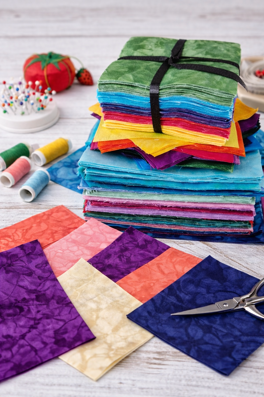 Hand Dyed Fabric Charm Squares