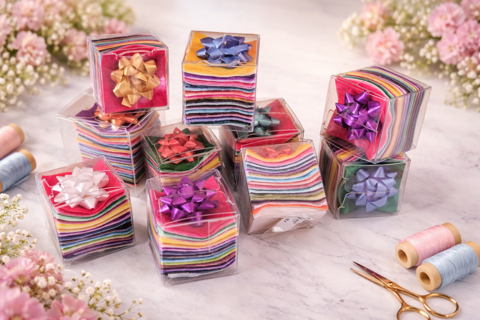 Hand Dyed Fabric Charm Squares - Image 3