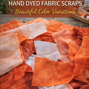 Shades of Oranges Hand Dyed Fabric Scraps