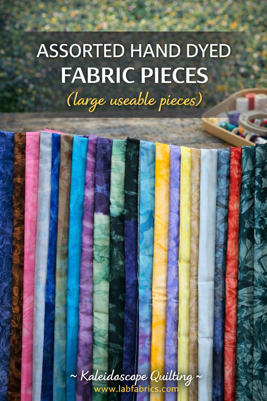 Assorted Colors of Hand Dyed Fabrics