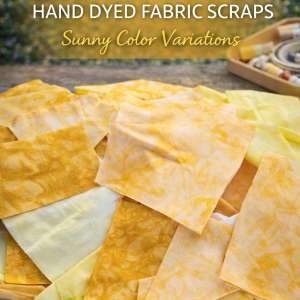 Shades of Yellows Hand Dyed Fabric Scraps