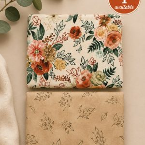 2 Pc Floral Chic Floral Fabric Yardage