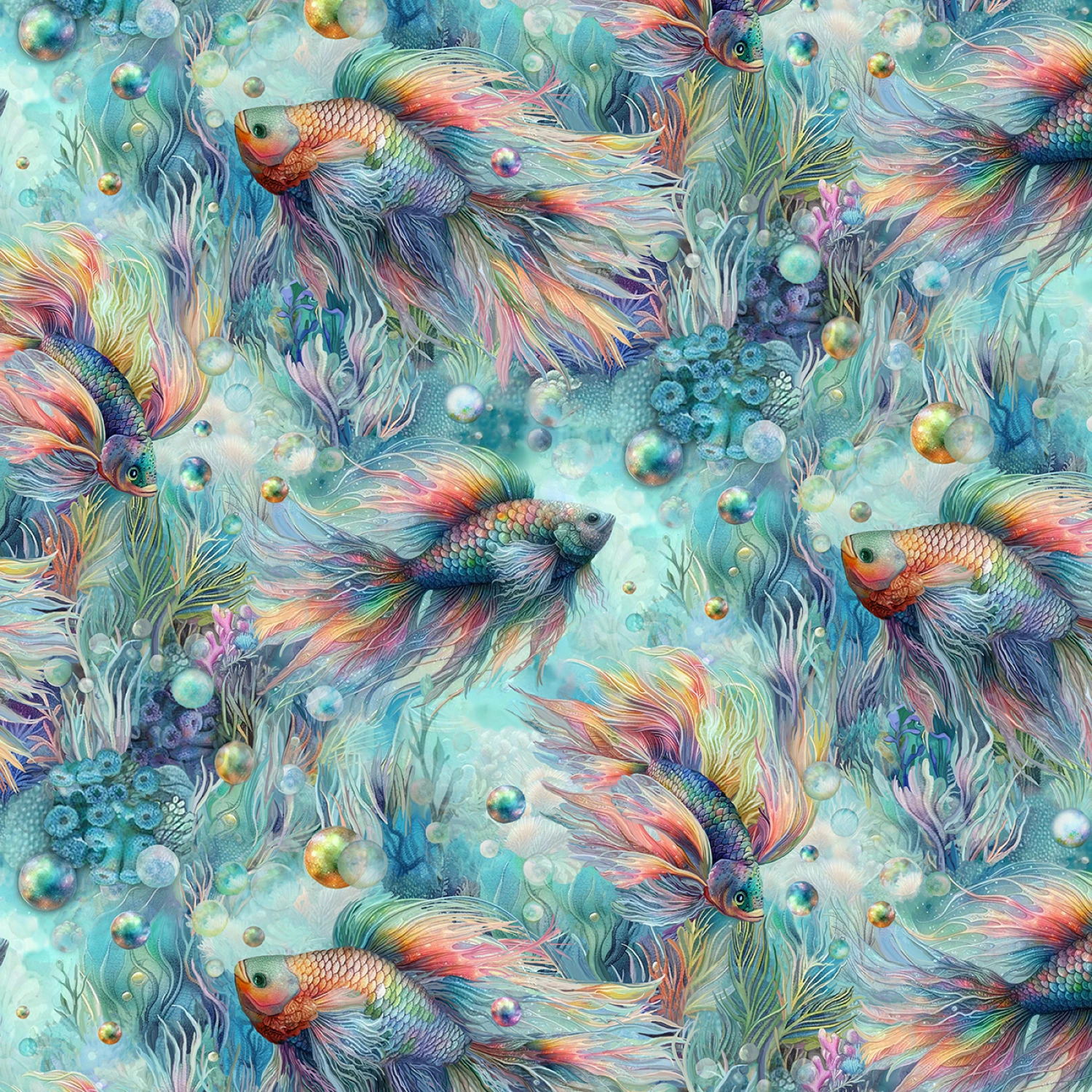 Sea Fish Complete Pre-Cut Kaleidoscope Quilt Kit - Image 7