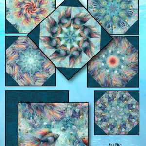 Sea Fish Pre-Cut Kaleidoscope Quilt Kit (12-10" Blocks)