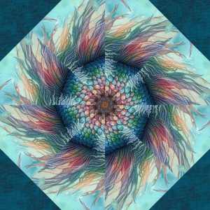 Sea Fish Pre-Cut Kaleidoscope Quilt Kit (12-7" Blocks)