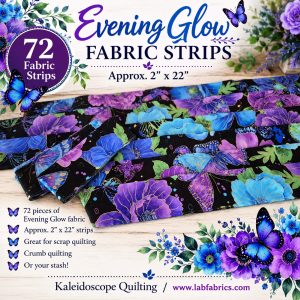 Fabric Scrap Strips / Evening Glow