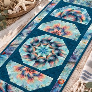 Sea Fish 'Sliced Again' Kaleidoscope Pre-Cut Table Runner Kit
