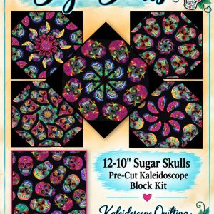 Sugar Skulls Pre-Cut Kaleidoscope Quilt Kit (12-10" Blocks)