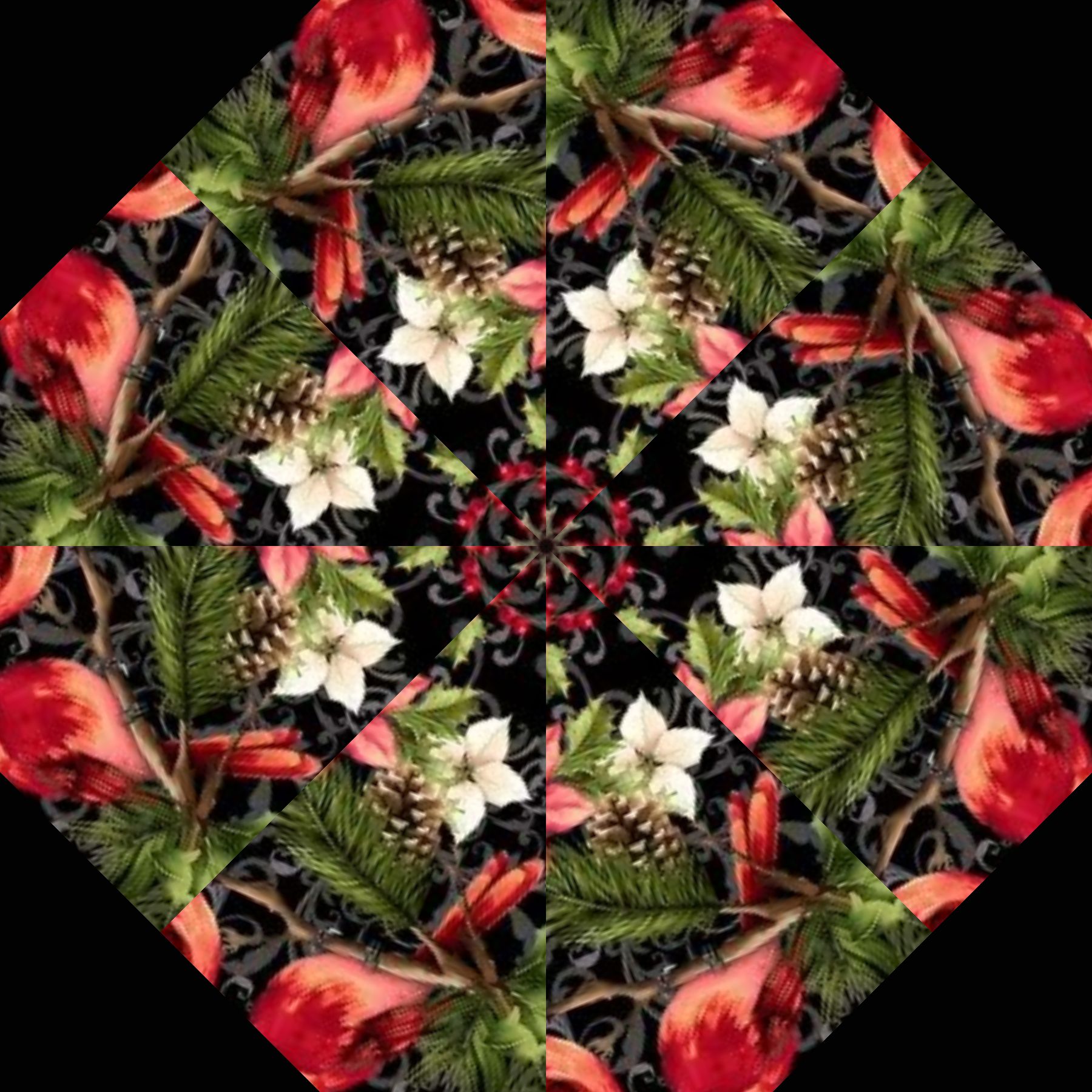 Holiday Cardinals Kaleidoscope Pre-Cut Table Runner Kit - Image 6