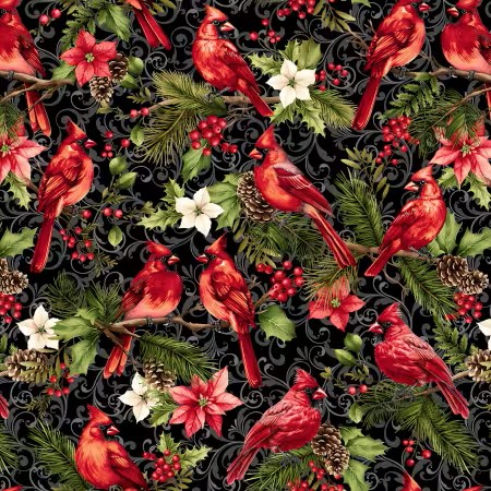 Holiday Cardinals Kaleidoscope Pre-Cut Table Runner Kit - Image 7